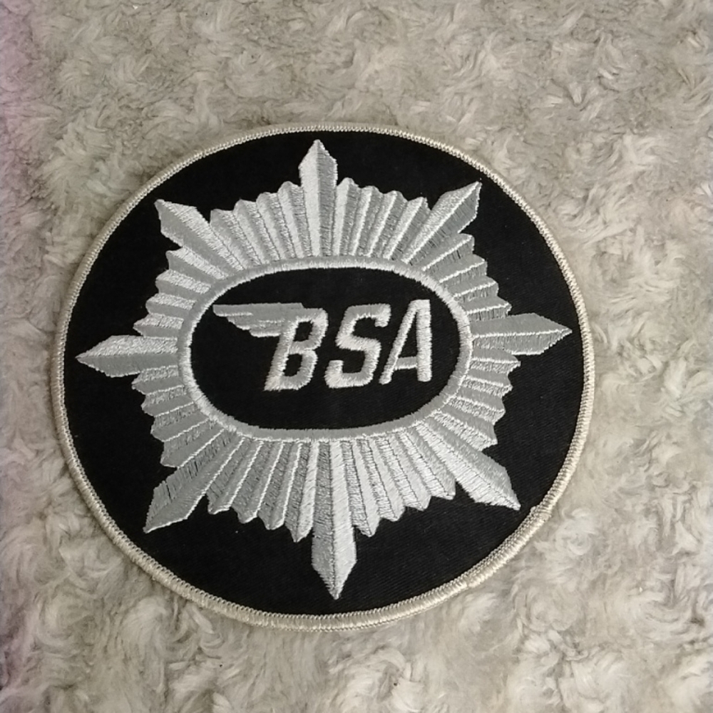 BSA Motorcycle Patch Vintage. 6 Inch Patch.